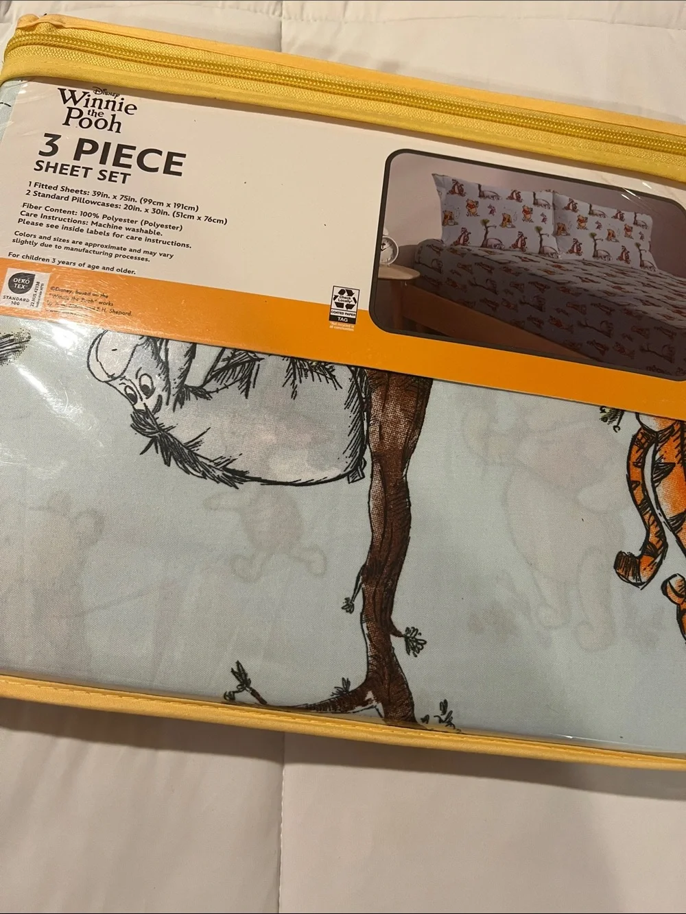 Disney Winnie the Pooh twin three piece sheet set